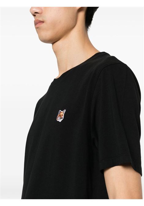 t-shirt con stampa fox nera - MAISON KITSUNE uomo MAISON KITSUNÉ | LM00104KJ0008P199